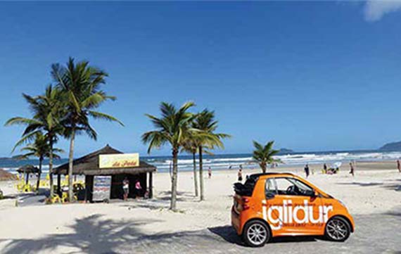 iglidur Akıllı araba turu, Brezilya sahillerinde
