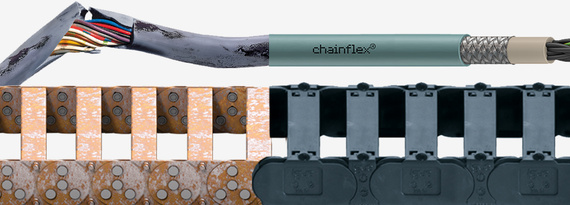 Rakip ürünlerle karşılaştırıldığında hareketli kablo kanalı ve chainflex