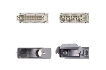 Harting connector set, pin and socket design, incl. contacts