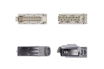 Harting connector set, pin and socket design, incl. contacts