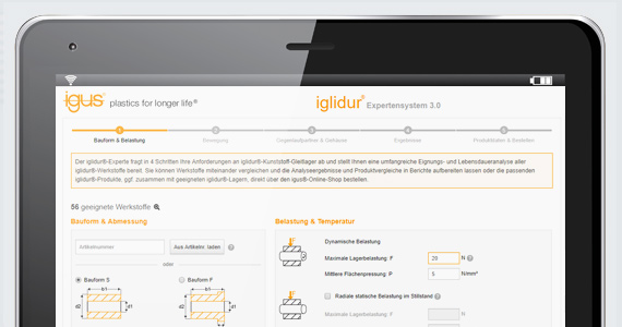 igus®'tan ücretsiz çevrimiçi araçlar