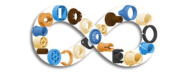 igus® tarafından özel gereksinimlerinize göre özel olarak üretilmiş çeşitli özel yataklar