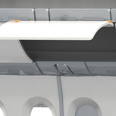 Uçak içi: bagaj bölmesi kapılarındaki iglidur kaymalı yataklar