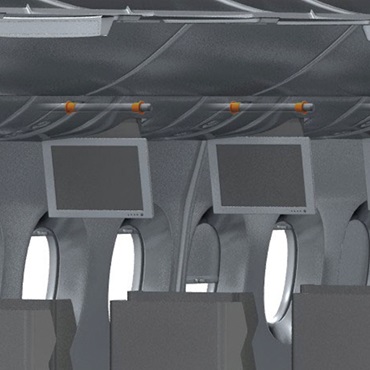 Uçak içi: TV monitörlerinde iglidur kaymalı yataklar