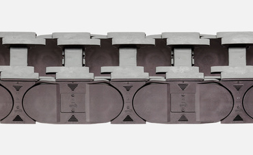 Hareketli kablo kanalları için kaydırma pedleri