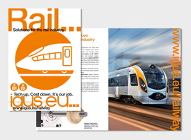 Demiryolu teknolojisi için özel broşür